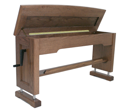 Folding Height Adjustable Organ Bench 
